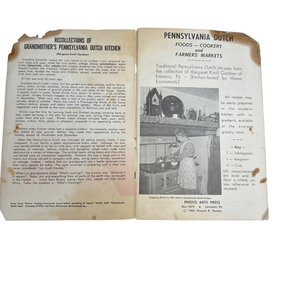 Vintage 1963 Best Loved Pennsylvania Dutch Recipes Cookbook Booklet Lancaster PA - Picture 7 of 10